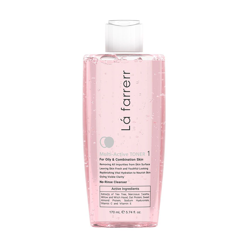 تصویر  تونر مولتی اکتیو 1 پوست چرب و مختلط لافارر